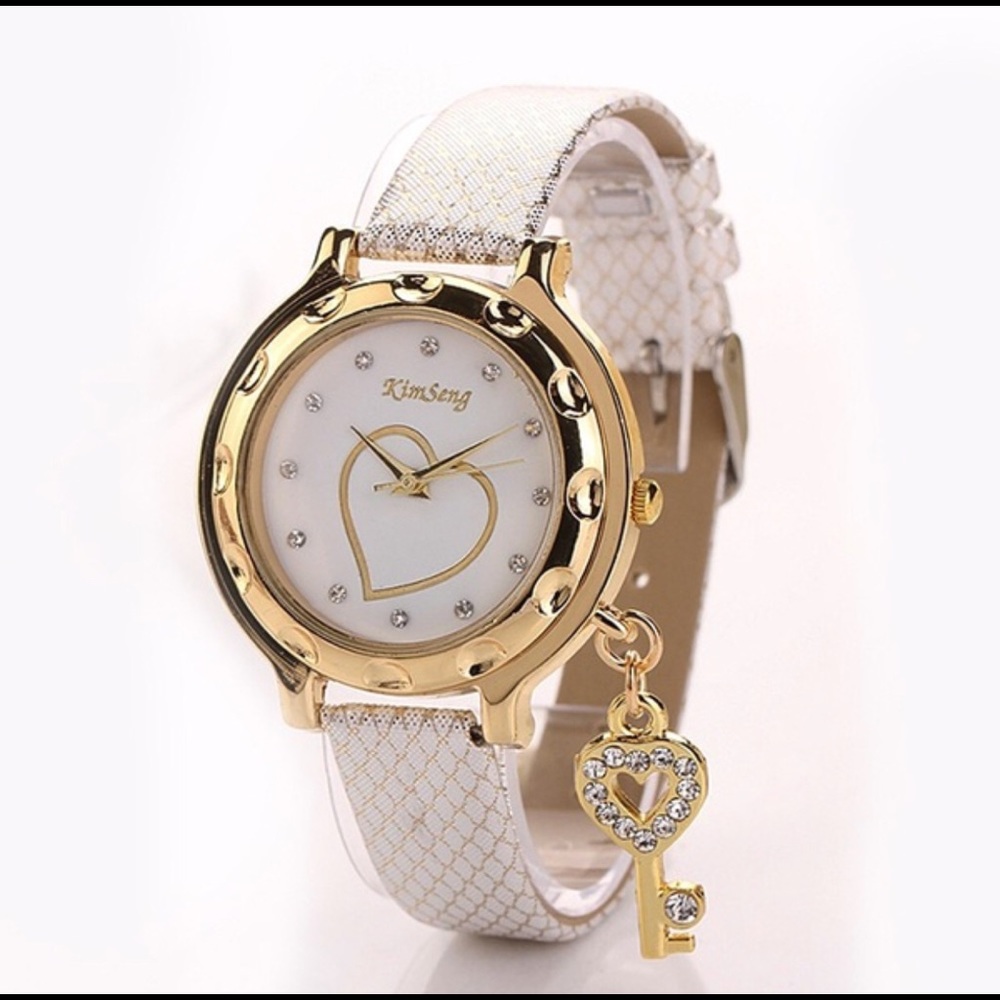 Leather wrist watch